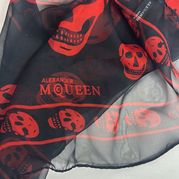 Skull Scarf | Red & Black Skull Scarf | Accessory | Alternative Punk Look Alike - Picture 6 of 7